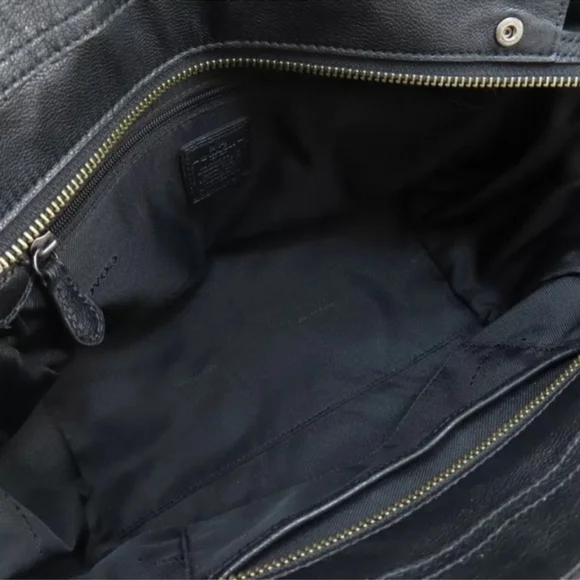 Coach Swagger Black Leather 27 2 Way Leather Handbag W/COA - Picture 7 of 15